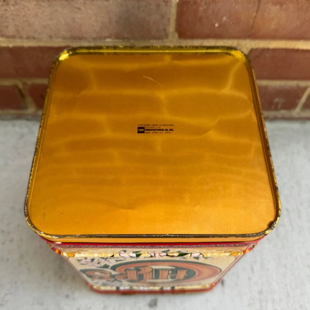 Carmichael's Chips Decorative Yellow Tin Storage Canister